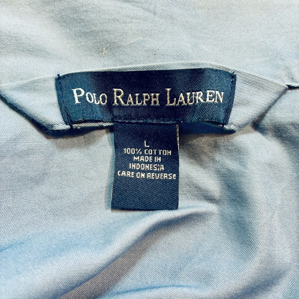 Polo Ralph Lauren Pajama Sleep Shirt Large Long Sleeve Blue - Picture 8 of 9